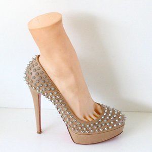 Christian Louboutin Beige Bianca Spike Platform